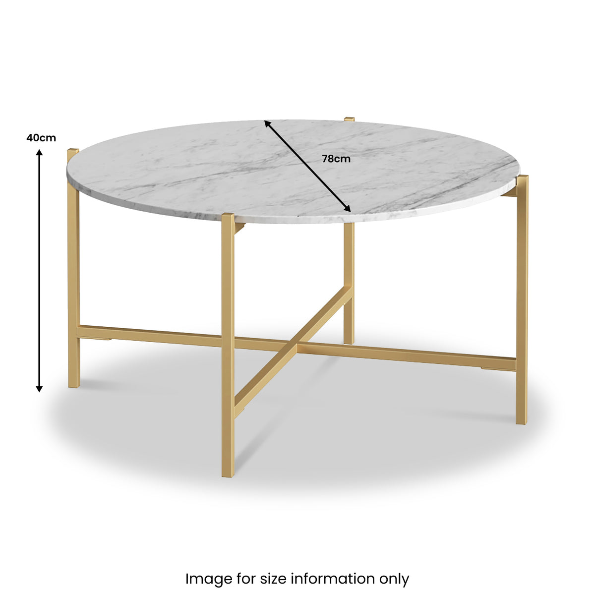 Pimlico-Banswara-Marble-Gold-Frame-Round-Coffee-Table from Roseland Furniture