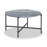 Pimlico-grey-marble-grey-round-coffee-table  from Roseland Furniture