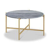 Pimlico-grey-marble-gold-round-coffee-table  from Roseland Furniture