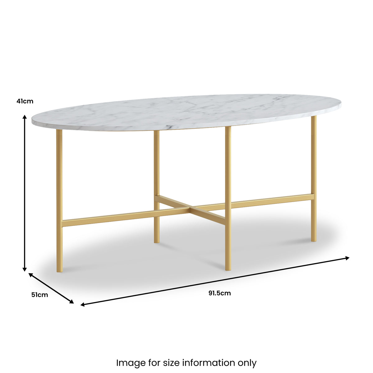 Pimlico-Banswara-Marble-Gold-Frame-Oval-Coffee-Table from Roseland Furniture