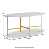 Pimlico-Banswara-Marble-Gold-Frame-Oval-Coffee-Table from Roseland Furniture