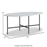 Pimlico-Banswara-Marble-Grey-Oval-Coffee-Table from Roseland Furniture