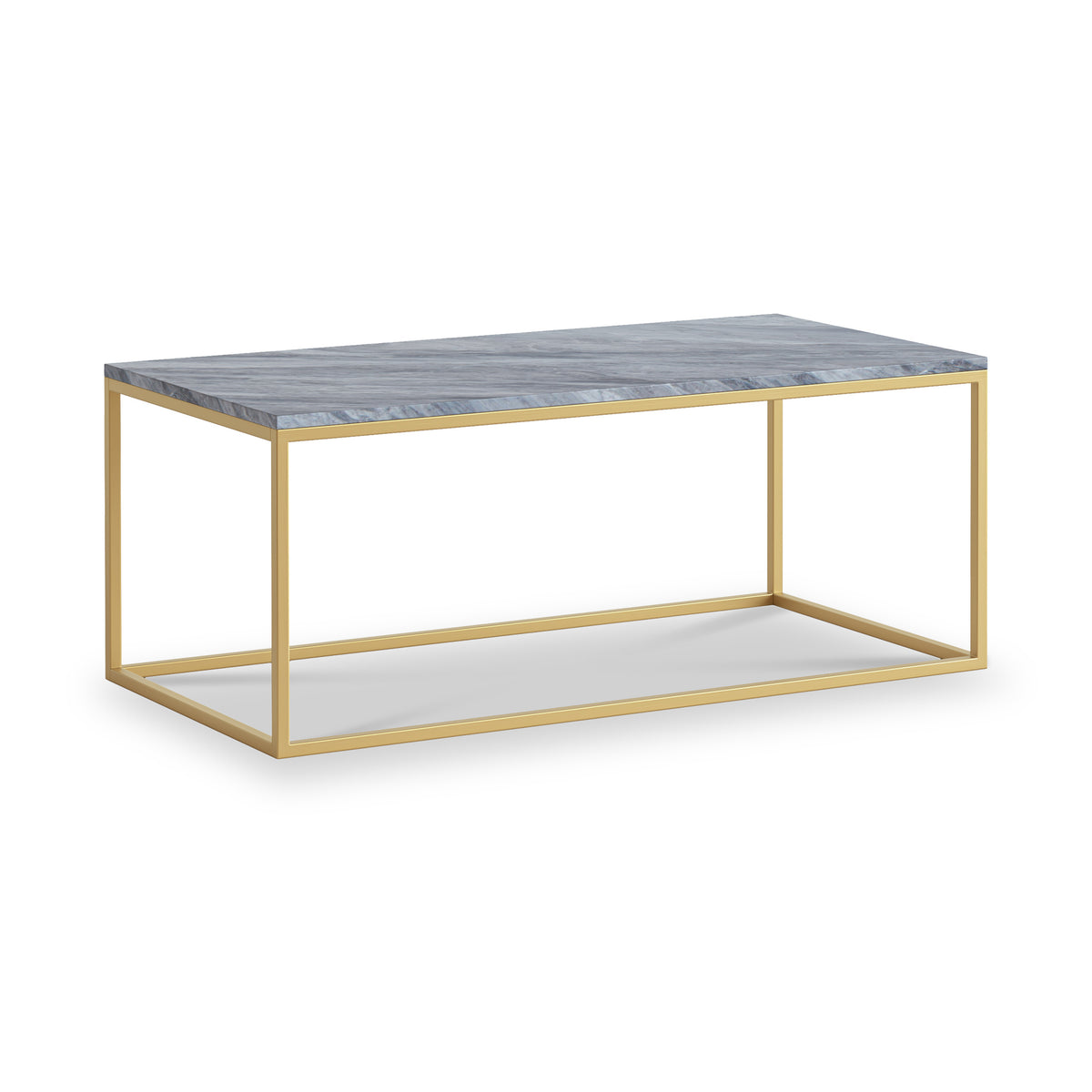 Pimlico-Grey-Marble-Gold-Frame-Rectangular-Coffee-Table from Roseland Furniture