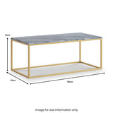 Pimlico-Grey-Marble-Gold-Frame-Rectangular-Coffee-Table from Roseland Furniture