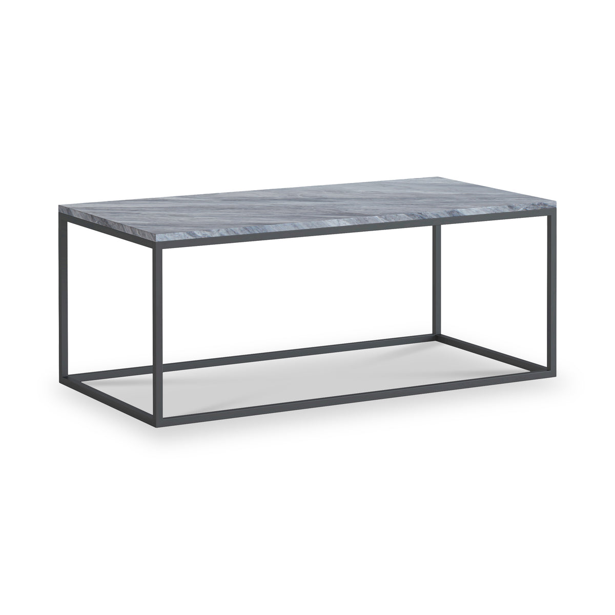 Pimlico-grey-marble-grey-frame-rectangular-coffee-table  from Roseland Furniture