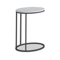 Pimlico-Banswara-Marble-Grey-Oval-C-Side-Table from Roseland Furniture