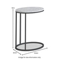 Pimlico-Banswara-Marble-Grey-Oval-C-Side-Table from Roseland Furniture