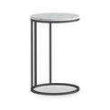 Pimlico-Banswara-Marble-Grey-Round-C-Side-Table from Roseland Furniture