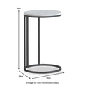 Pimlico-Banswara-Marble-Grey-Round-C-Side-Table from Roseland Furniture