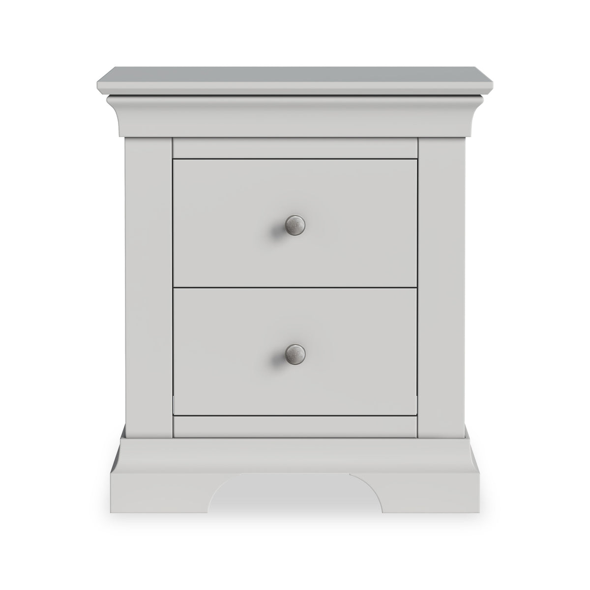 Colette Grey 2 Drawer Bedside Table from Roseland Furniture