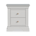 Colette Grey 2 Drawer Bedside Table from Roseland Furniture