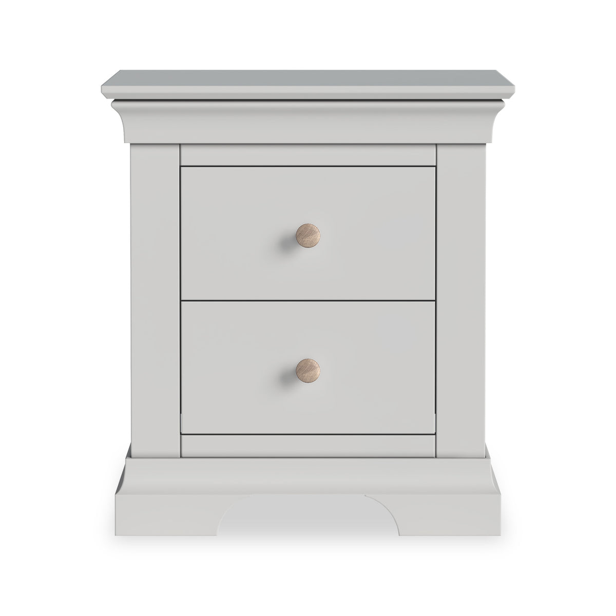 Colette Grey 2 Drawer Bedside Table from Roseland Furniture