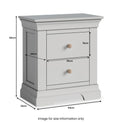 Colette Grey 2 Drawer Bedside Table from Roseland Furniture