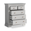 Colette Grey 2 Over 3 Chest Of Drawers from Roseland Furniture