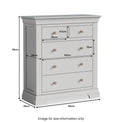 Colette Grey 2 Over 3 Chest Of Drawers from Roseland Furniture