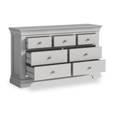 Colette Grey 3 Over 4 Chest Of Drawers from Roseland Furniture