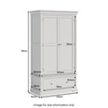 Colette Grey Double Wardrobe Drawer from Roseland Furniture