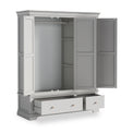 Colette Grey Triple Wardrobe Drawer from Roseland Furniture