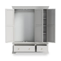 Colette Grey Triple Wardrobe Drawer from Roseland Furniture