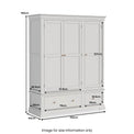 Colette Grey Triple Wardrobe Drawer from Roseland Furniture