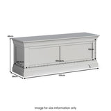 Colette Blanket Box Grey from Roseland Furniture