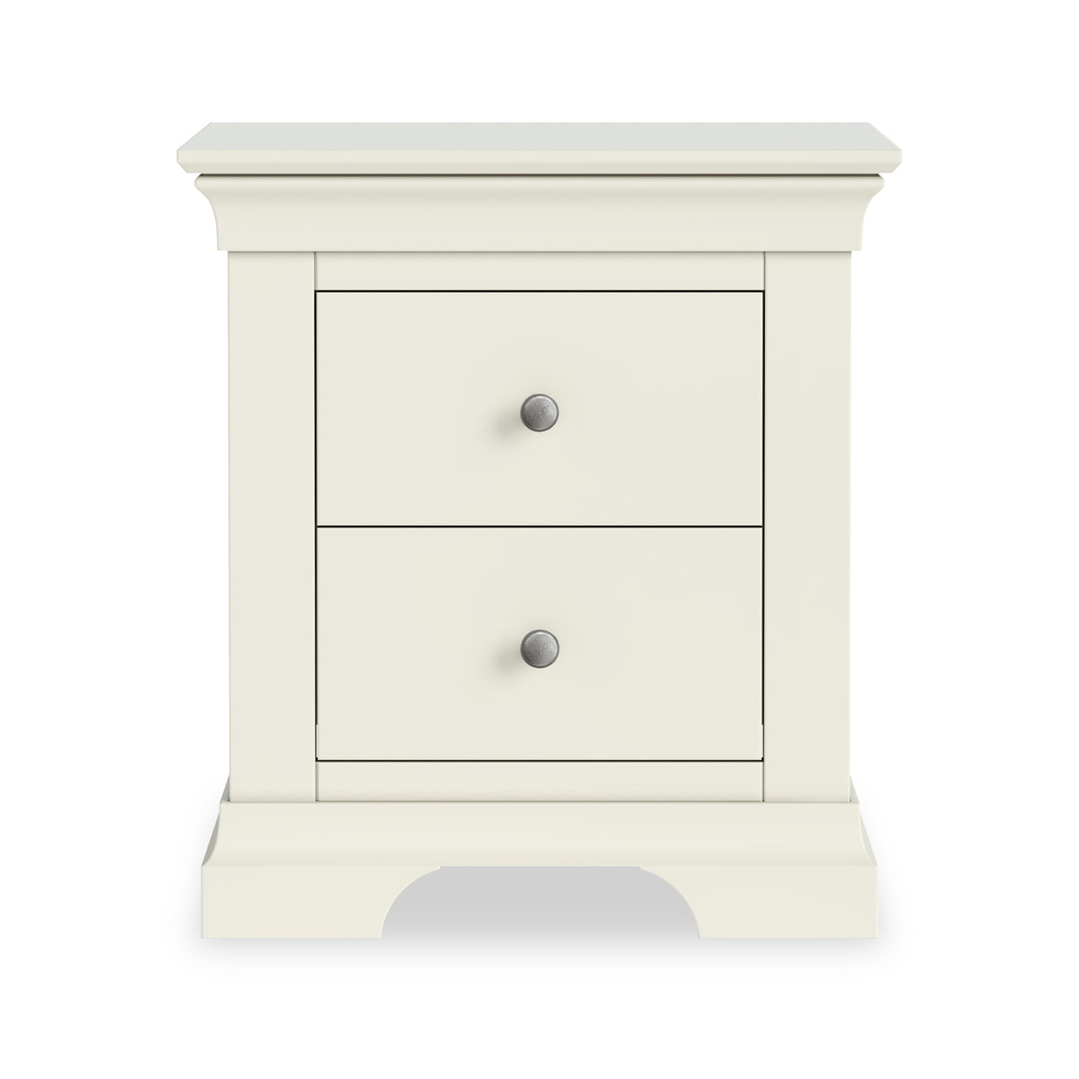 Colette Cream 2 Drawer Bedside Table from Roseland Furniture