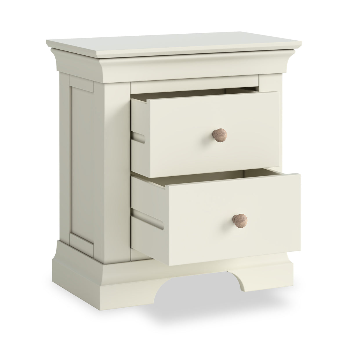 Colette Cream 2 Drawer Bedside Table from Roseland Furniture