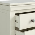 Colette Cream 3 Drawer Bedside Table from Roseland Furniture