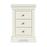 Colette Cream 3 Drawer Bedside Table from Roseland Furniture