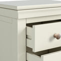 Colette Cream 3 Drawer Bedside Table from Roseland Furniture