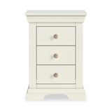 Colette Cream 3 Drawer Bedside Table from Roseland Furniture