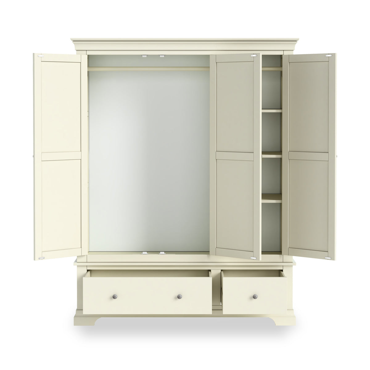 Colette Cream Triple Wardrobe Drawer from Roseland Furniture