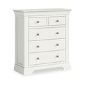 Colette Warm White 2 Over 3 Chest Of Drawers from Roseland Furniture