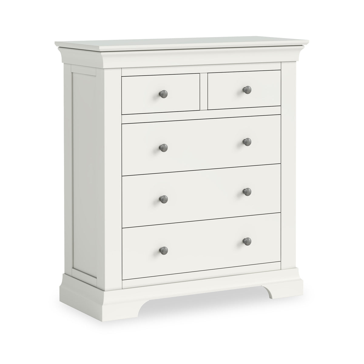 Colette Warm White 2 Over 3 Chest Of Drawers from Roseland Furniture