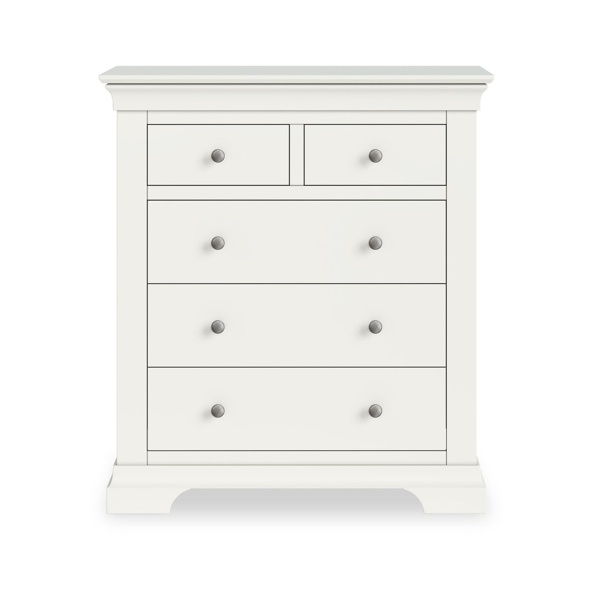 Colette Warm White 2 Over 3 Chest Of Drawers from Roseland Furniture