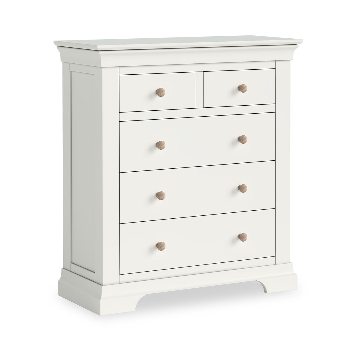 Colette Warm White 2 Over 3 Chest Of Drawers from Roseland Furniture