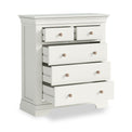 Colette Warm White 2 Over 3 Chest Of Drawers from Roseland Furniture