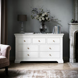 Colette Warm White 3 Over 4 Chest Of Drawers from Roseland Furniture