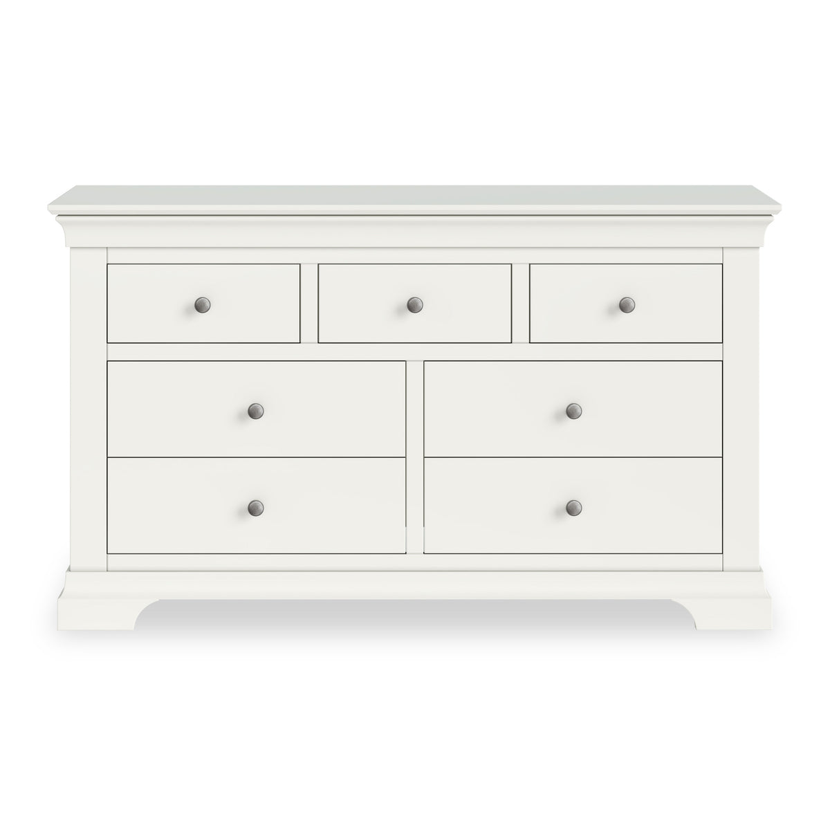 Colette Warm White 3 Over 4 Chest Of Drawers from Roseland Furniture