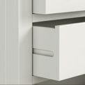 Colette Warm White 3 Over 4 Chest Of Drawers from Roseland Furniture