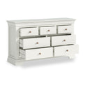 Colette Warm White 3 Over 4 Chest Of Drawers from Roseland Furniture