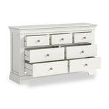 Colette Warm White 3 Over 4 Chest Of Drawers from Roseland Furniture