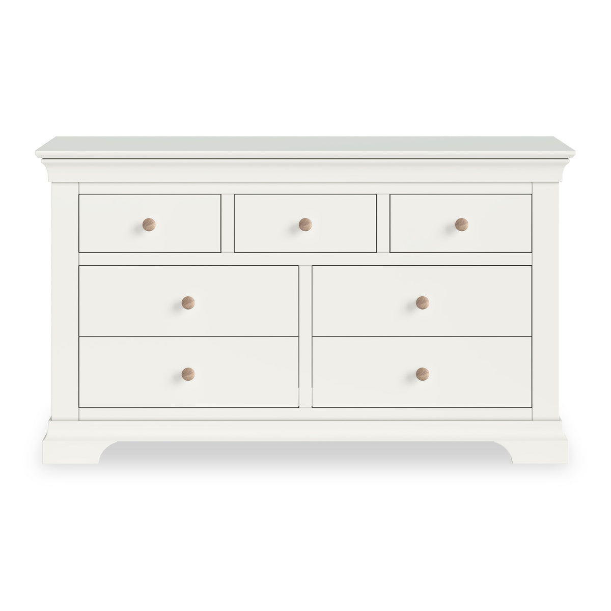 Colette Warm White 3 Over 4 Chest Of Drawers from Roseland Furniture