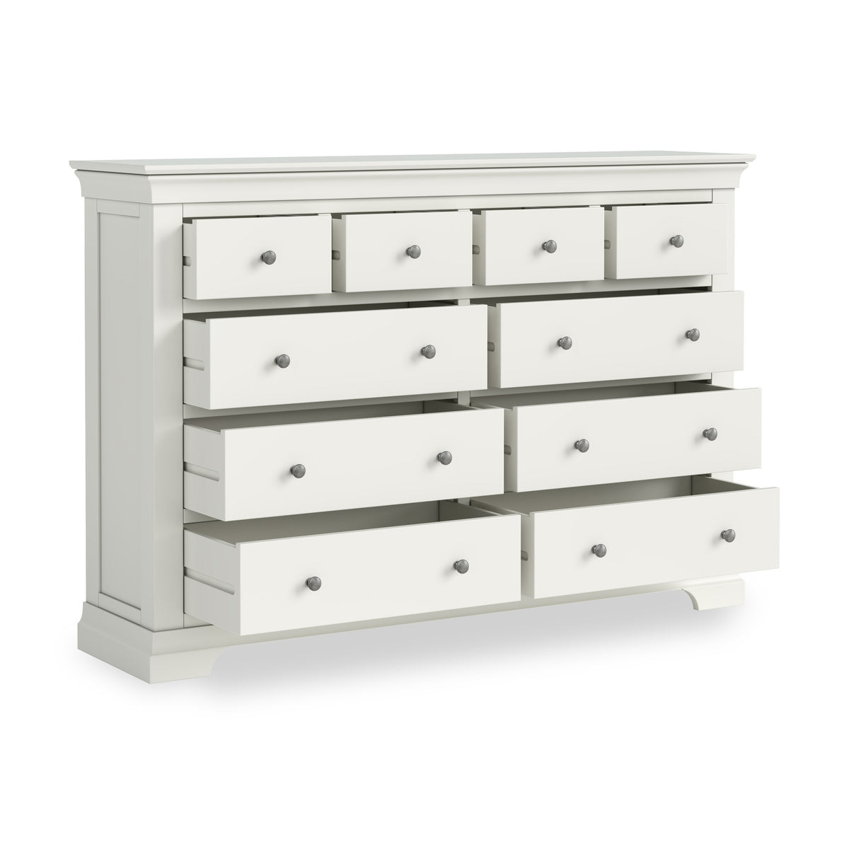 Colette Warm White 4 Over 6 Chest Of Drawers from Roseland Furniture