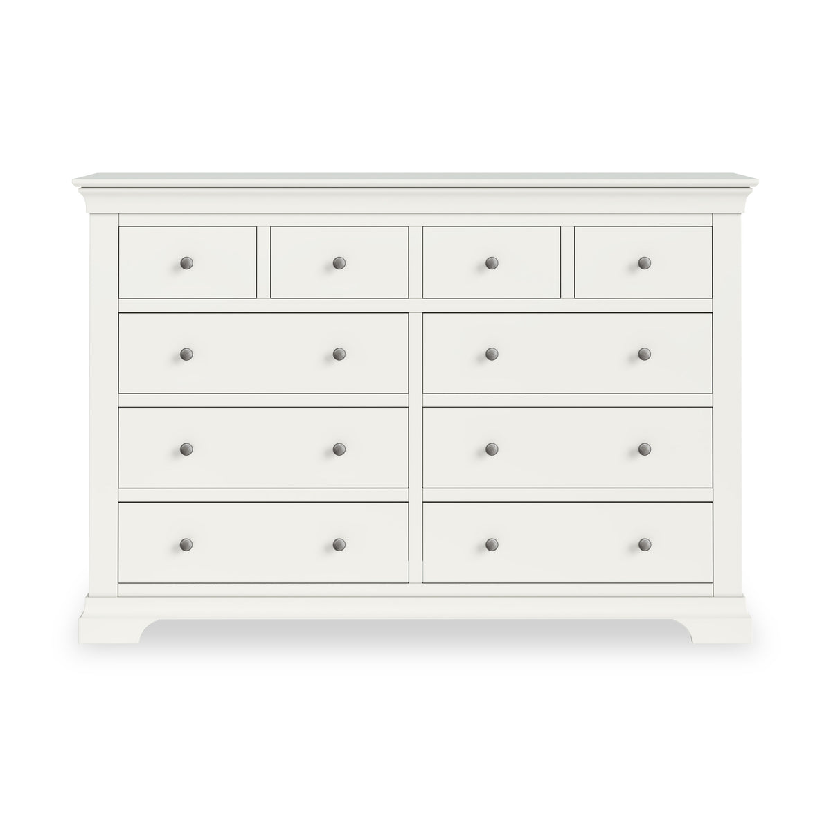 Colette Warm White 4 Over 6 Chest Of Drawers from Roseland Furniture