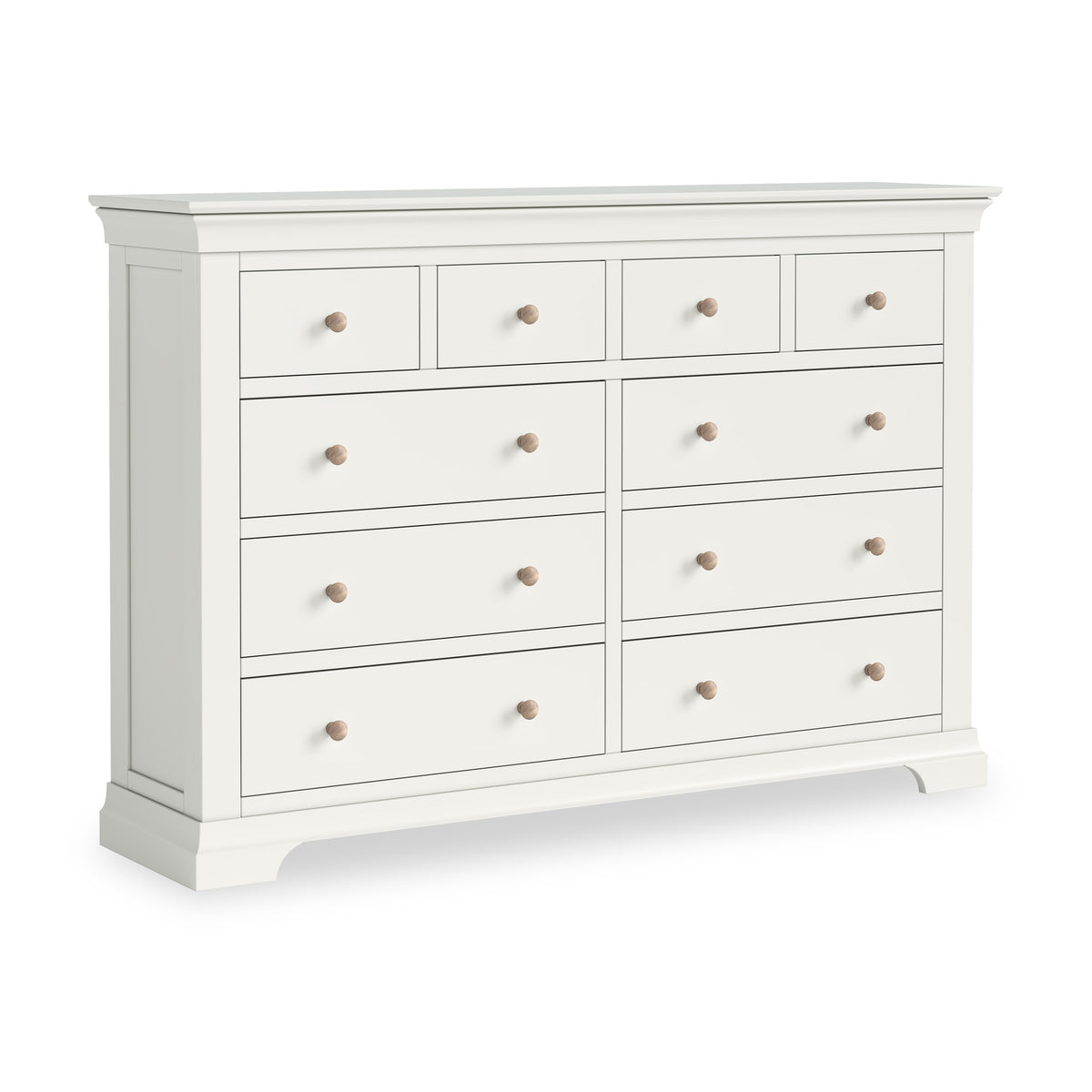 Colette Warm White 4 Over 6 Chest Of Drawers from Roseland Furniture