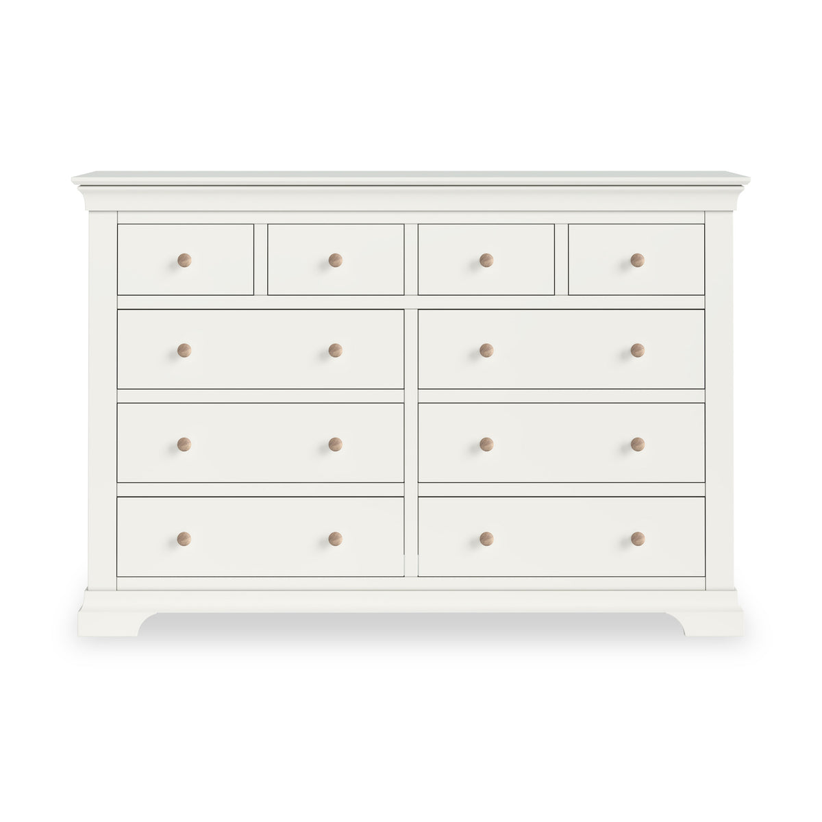 Colette Warm White 4 Over 6 Chest Of Drawers from Roseland Furniture