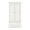 Colette Warm White Double Wardrobe Drawer from Roseland Furniture