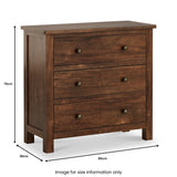 Duchy-Acacia-3-Drawers-Chest dimensions