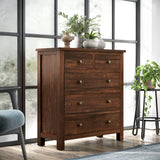 Duchy-Acacia-2-Over-3-Drawers-Chest from Roseland Furniture